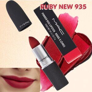 MAC Cosmetics Powder Kiss Lipstick ~ Ruby New 935 (Vivid) 3g Rouge A Levres NIB